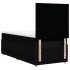 Cama box spring con colchón tela negro 100x200