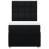 Cama box spring con colchón tela negro 100x200
