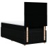 Cama box spring con colchón tela negro 100x200