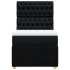 Cama box spring con colchón tela negro 100x200