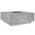 Mesa de centro con Infinity LED gris hormigón 100x100x40