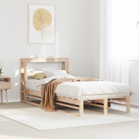 Estructura de cama sin colchón madera maciza de pino 100x200