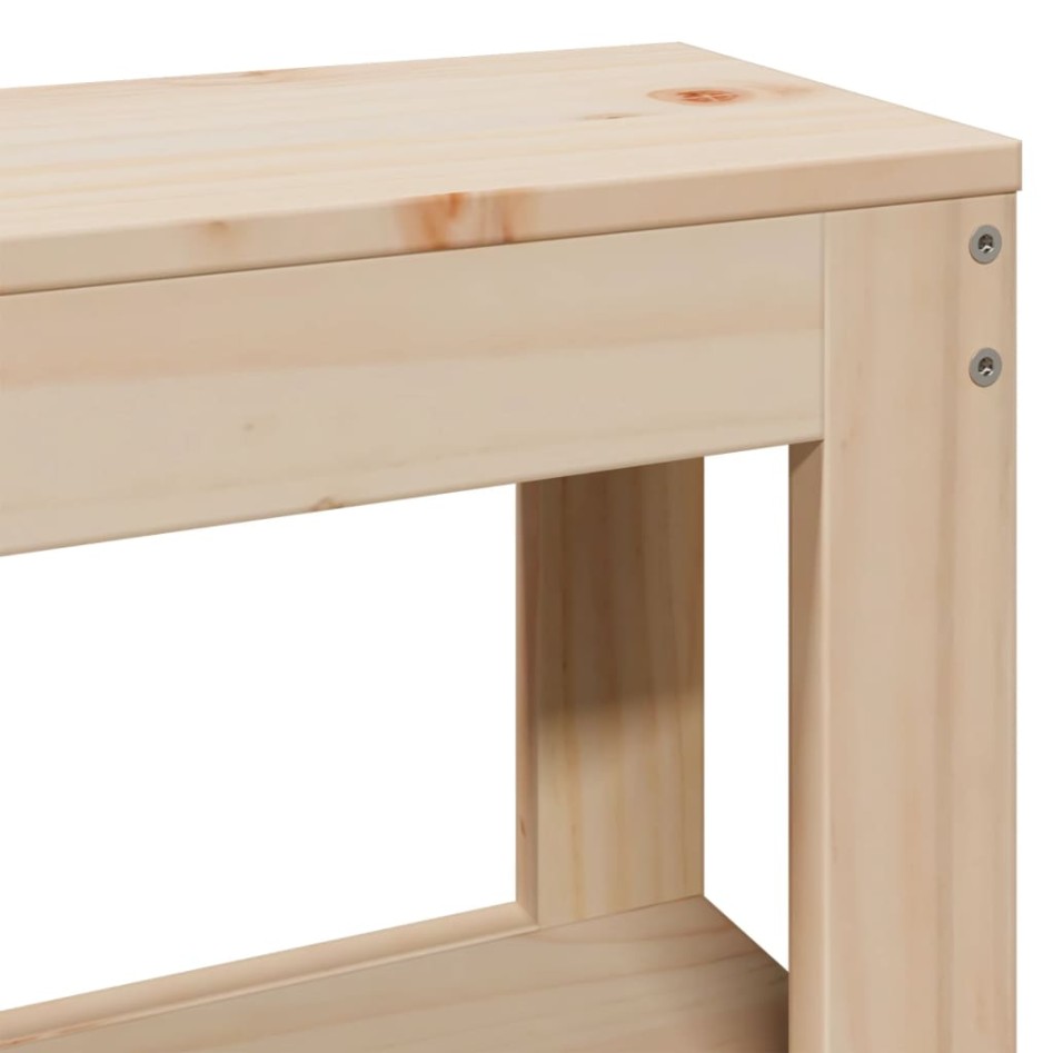 Estructura de cama sin colchón madera maciza de pino 100x200