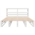 Estructura de cama sin colchón madera de pino blanca 140x200