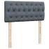 Cama box spring con colchón terciopelo gris oscuro 80x200