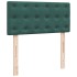 Cama box spring con colchón terciopelo verde oscuro 80x200