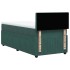 Cama box spring con colchón terciopelo verde oscuro 80x200