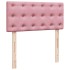 Cama box spring con colchón terciopelo rosa 80x200