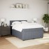 Cama box spring con colchón terciopelo gris oscuro 160x200