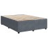 Cama box spring con colchón terciopelo gris oscuro 160x200