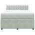 Cama box spring con colchón terciopelo gris claro 160x200