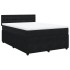 Cama box spring con colchón terciopelo negro 160x200