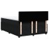 Cama box spring con colchón terciopelo negro 160x200