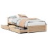 Estructura de cama sin colchón madera maciza pino 75x190