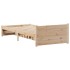 Estructura de cama sin colchón madera maciza pino 75x190