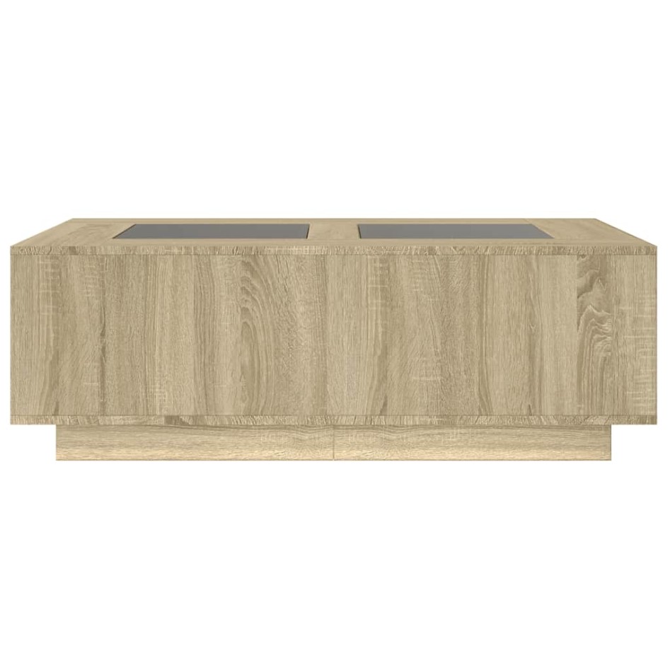 Mesa de centro con Infinity LED roble Sonoma 116x69x40