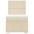 Cama box spring con colchón tela color crema 80x200