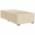 Cama box spring con colchón tela color crema 80x200