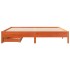 Cama sin colchón madera maciza de pino marrón cera 200x200