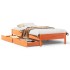 Estructura de cama sin colchón madera de pino marrón 90x200