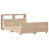Estructura de cama sin colchón madera de pino blanco 150x200