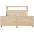 Estructura de cama sin colchón madera de pino blanco 150x200