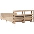 Estructura de cama sin colchón madera de pino blanco 150x200