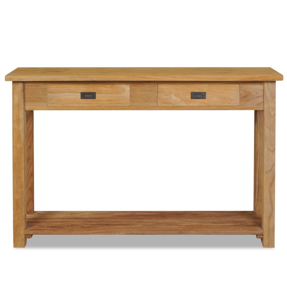 Mesa consola de madera de teca maciza 120x30x80