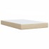 Cama box spring con colchón tela color crema 120x200