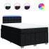 Cama box spring con colchón tela negro 120x200