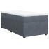 Cama box spring con colchón terciopelo gris oscuro 90x190