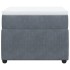 Cama box spring con colchón terciopelo gris oscuro 90x190