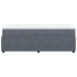 Cama box spring con colchón terciopelo gris oscuro 90x190