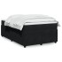 Cama box spring con colchón terciopelo negro 120x190