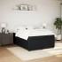 Cama box spring con colchón terciopelo negro 140x190