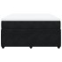 Cama box spring con colchón terciopelo negro 140x190