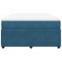 Cama box spring con colchón terciopelo azul oscuro 140x190