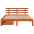 Estructura cama con cajones madera pino marrón cera 160x200