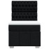 Cama box spring con colchón tela negro 100x200