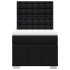 Cama box spring con colchón tela negro 100x200
