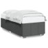 Estructura de cama sin colchón tela gris oscuro 90x200