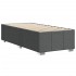 Estructura de cama sin colchón tela gris oscuro 90x200