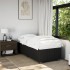 Estructura de cama sin colchón tela negro 100x200