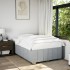 Estructura de cama sin colchón tela gris claro 120x190