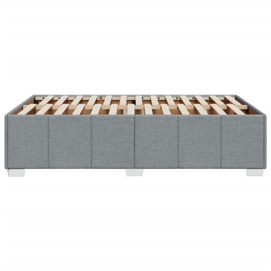 Estructura de cama sin colchón tela gris claro 120x190