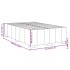 Estructura de cama sin colchón tela gris claro 120x190