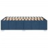 Estructura de cama sin colchón tela azul 120x190