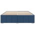 Cama sin colchón tela azul 200x200