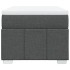 Cama box spring con colchón tela gris oscuro 90x190