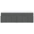 Cama box spring con colchón tela gris oscuro 90x190